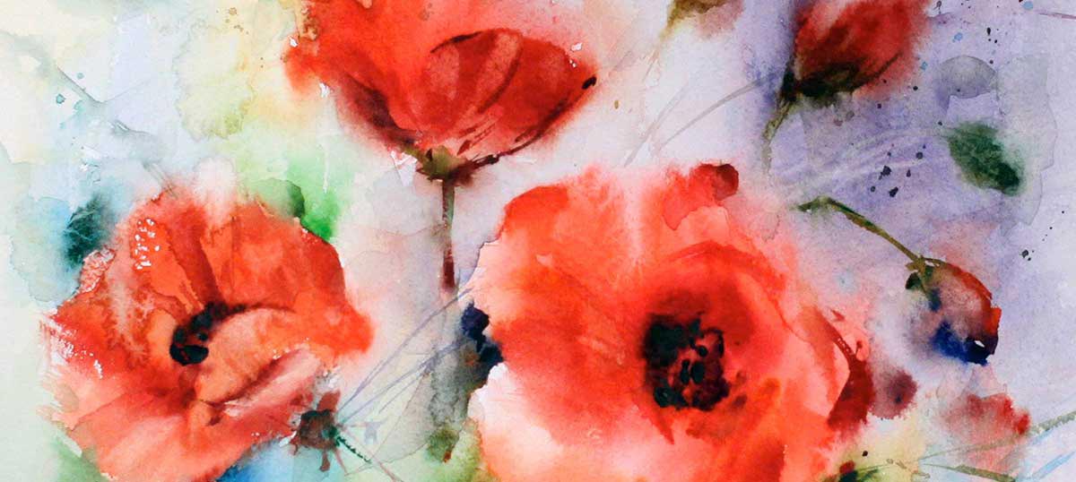 1200x538 Watercolor Canvas Prints Icanvas - Watercolor Painting On Canvas