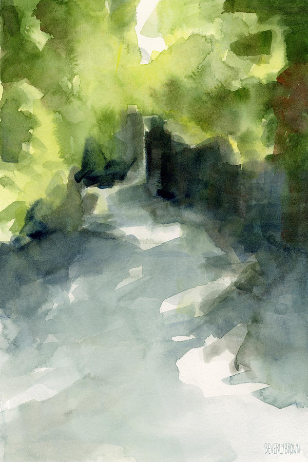 600x900 Sunlight And Foliage Conservatory Garden Central Park Watercolor - Watercolor Painting Prints