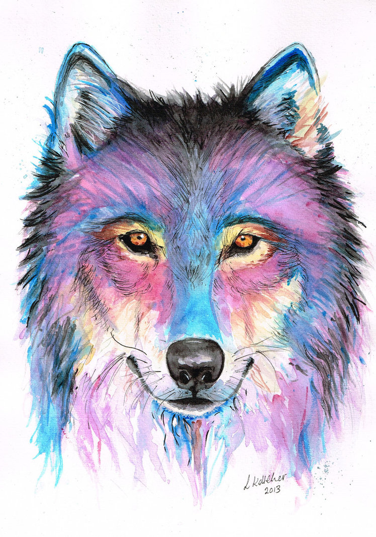 748x1068 Wolf In Watercolour By Lornakelleherart - Watercolor Painting Wolf