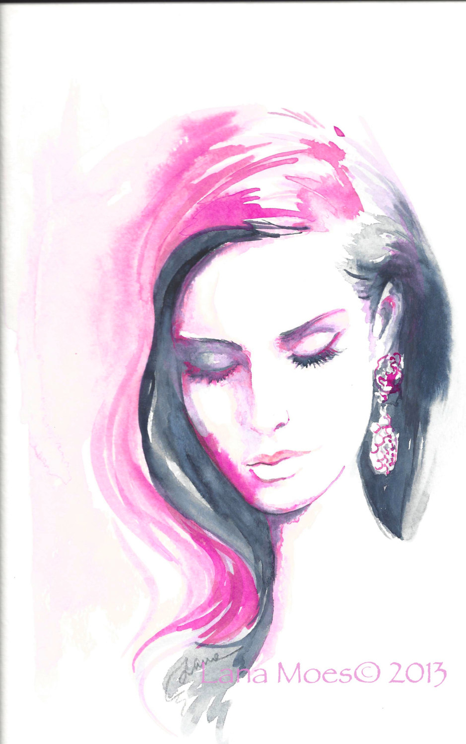 939x1500 Photos Painting Watercolor The Faces, - Watercolor Painting Woman