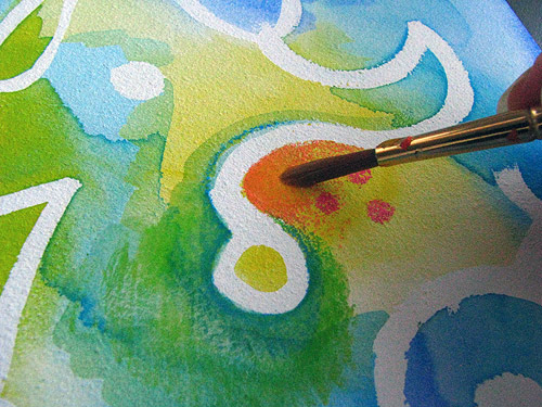 500x375 Watercolor Pencil Art Lesson Colorful Whimsical Abstract Art - Watercolor Pencil Painting