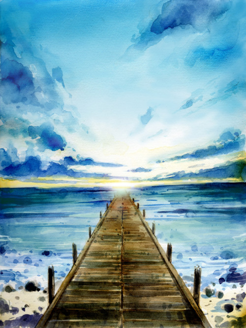 500x666 Mycks Bits I Recently Did Watercolor Scenery Painting - Watercolor Scenery Painting