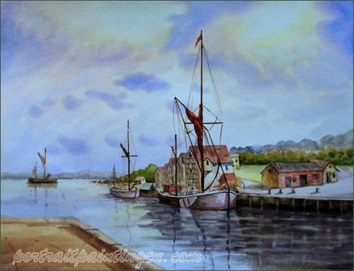 500x383 Scenery Watercolor Paintings - Watercolor Scenery Painting