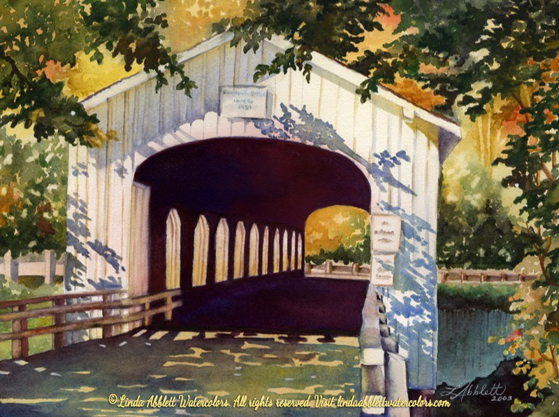 800x596 Autumn Passage - Watercolor Scenery Painting