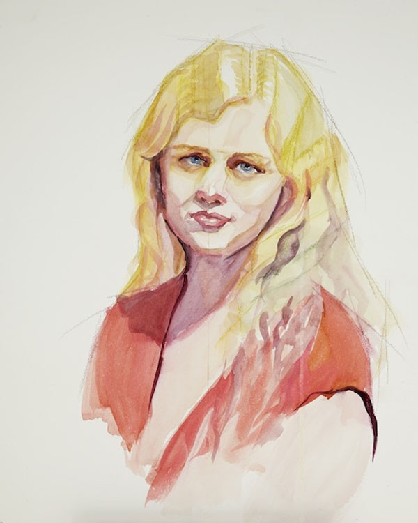 600x750 How To Paint Watercolor Portraits The Easy Way Paint A Great Face - Watercolor Woman Painting