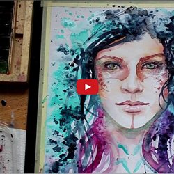 250x250 Painting With Water Color Pearltrees - Watercolor Woman Painting