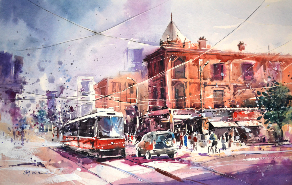 1024x648 Toronto - Watercolour Painting