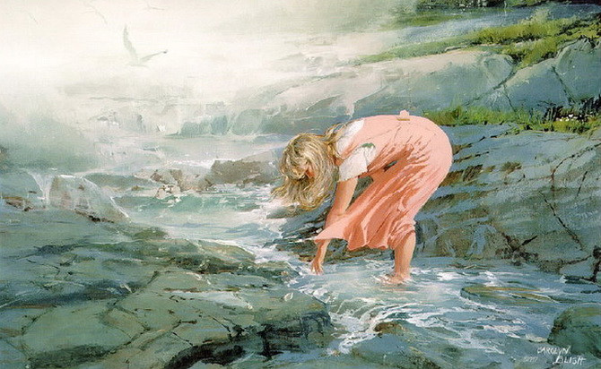 670x412 Figures Watercolour Painting Of Artist Carolyn Blish Best - Watercolour Painting