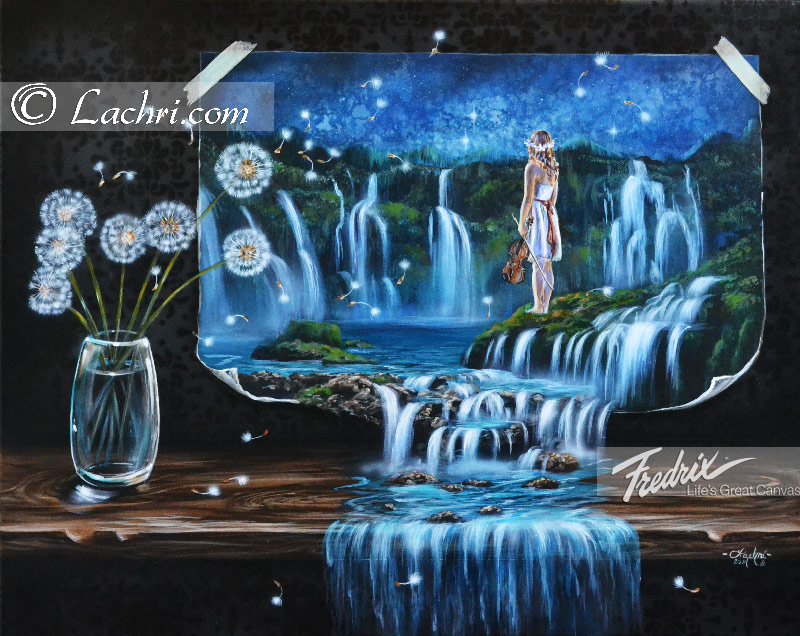 800x636 Passage - Waterfall Acrylic Painting