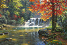 225x150 Waterfall Painting Ebay - Waterfall Landscape Painting