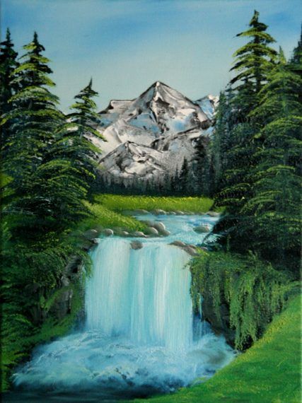 427x570 Image Result For Famous Waterfall Paintings Oil Painting I Want - Waterfall Painting
