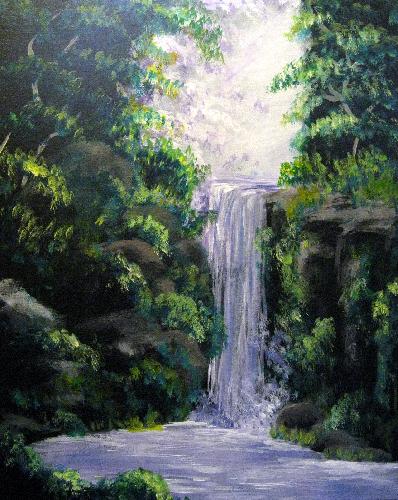 398x500 Kosmos - Waterfall Painting