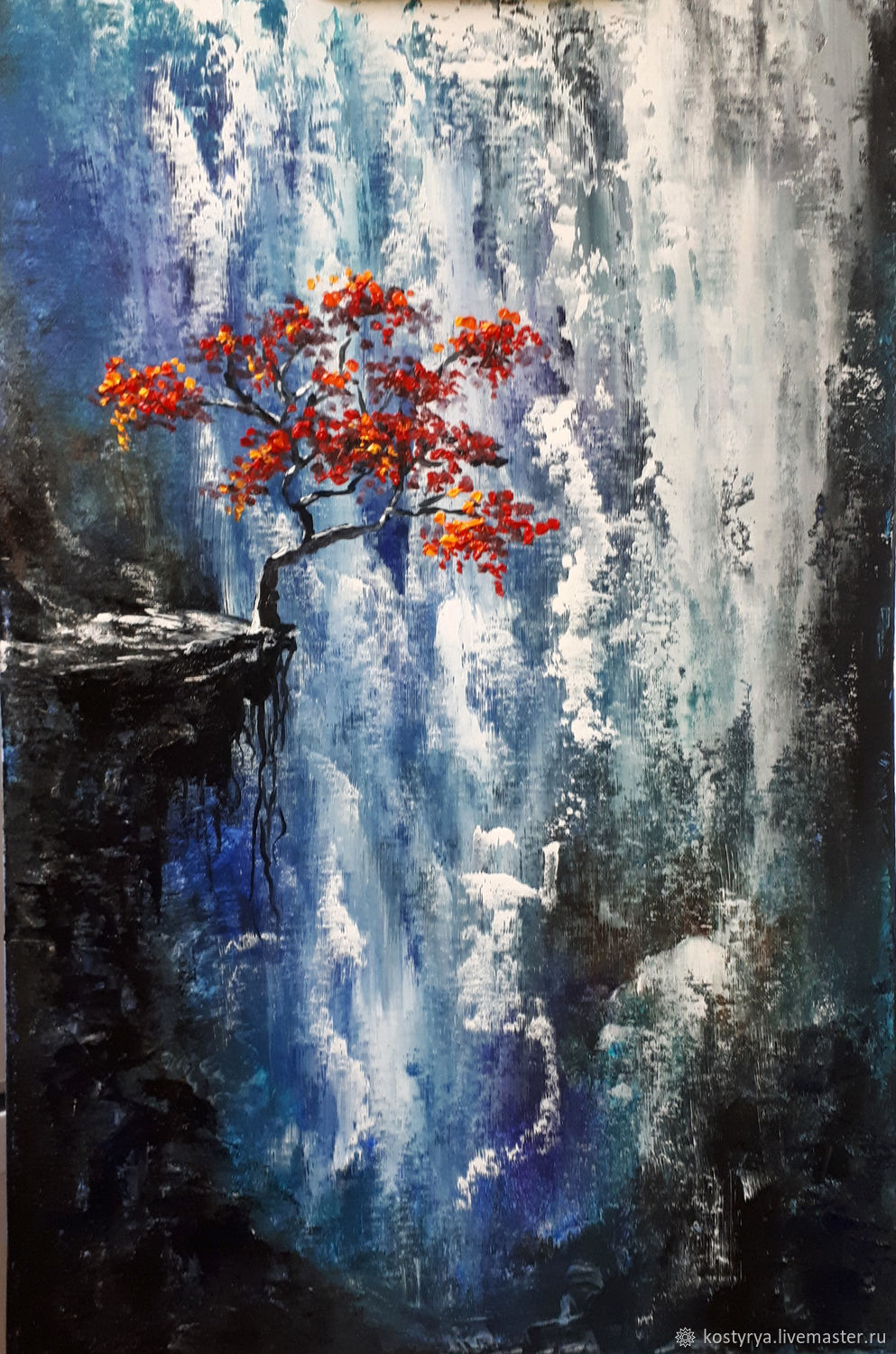 993x1500 Oil Painting Waterfall Shop Online On Livemaster With Shipping - Waterfall Painting