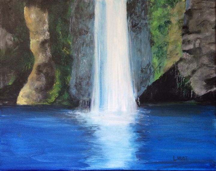 720x571 Original Waterfall Painting - Waterfall Painting