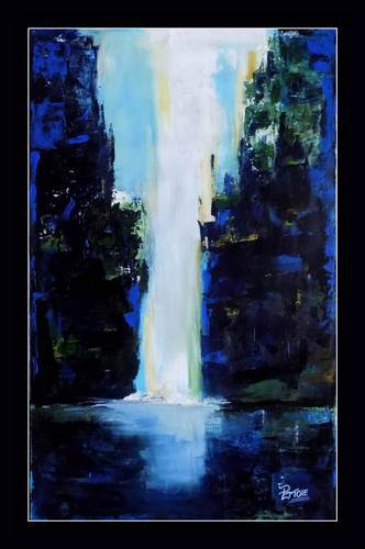 332x500 Waterfall Paintings - Waterfall Painting