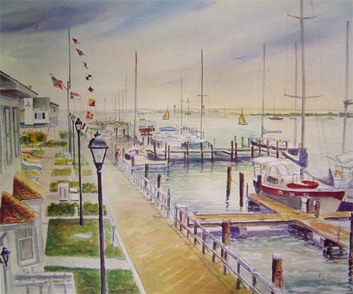 500x417 Bob Pittman - Waterfront Painting