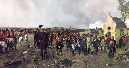 412x218 Wellingtons March From Quatre Bras To Waterloo, 1878 - Waterloo Painting