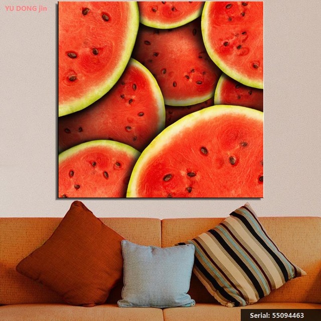 640x640 Watermelon Still Life Modern Oil Painting Drawing Art Spray - Watermelon Painting
