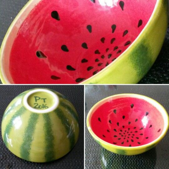 540x540 Diy Pottery, Painted Watermelon Bowl, Paint Yout Style - Watermelon Painting