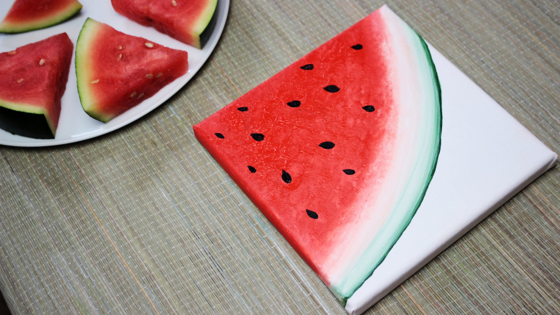 1920x1080 How To Paint A Watermelon - Watermelon Painting