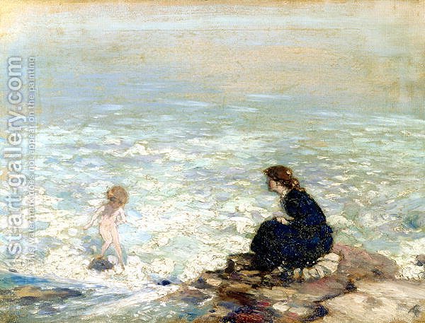 600x457 Mother And Child - Waters Edge Painting