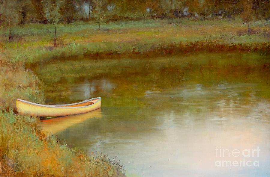 900x591 The Water's Edge Painting By Lori Mcnee - Waters Edge Painting