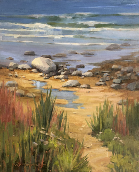 446x550 Waters Edge Oil Painting - Waters Edge Painting