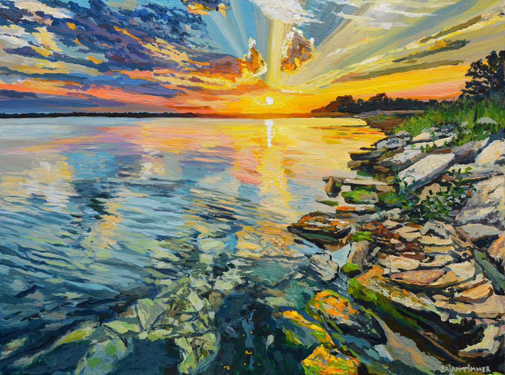 1000x744 Waters Edge Painting - Waters Edge Painting