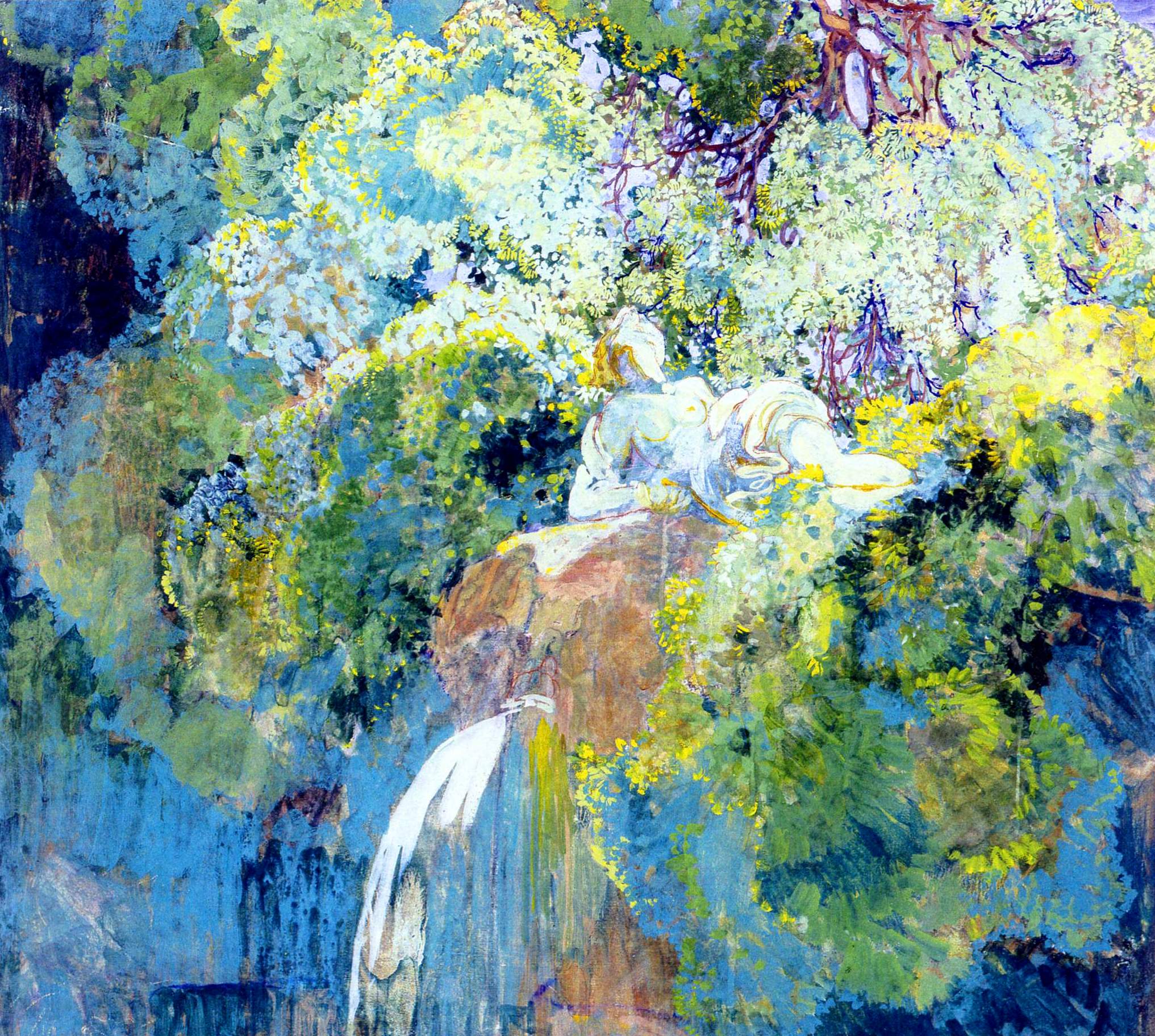 2033x1824 By The Waters Edge Painting Alexei Kravchenko Oil Paintings - Waters Edge Painting