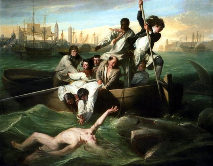 750x584 Watson And The Shark, 1782 - Watson And The Shark Painting