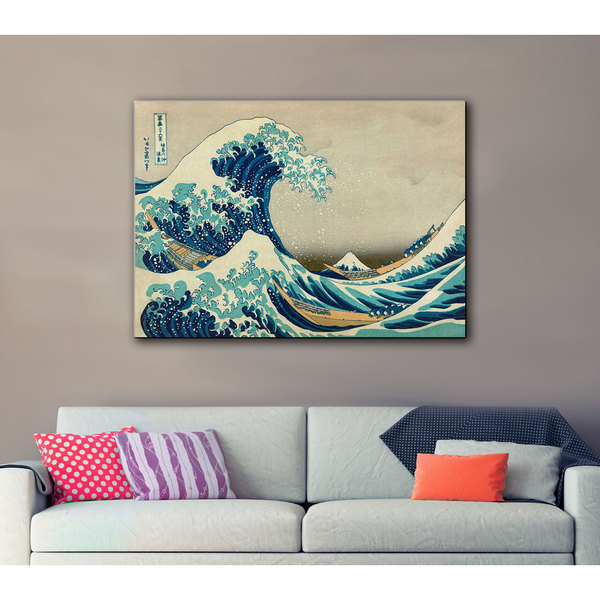 600x600 Shop Katsushika Hokusai - Wave Canvas Painting