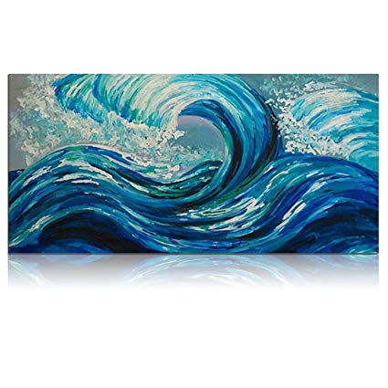 425x425 Iarts Wall Decoration Modern Design Landscape Ocean - Wave Canvas Painting