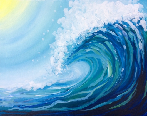 500x392 Piacere Restaurant 04302018 Paint Nite Event - Wave Painting
