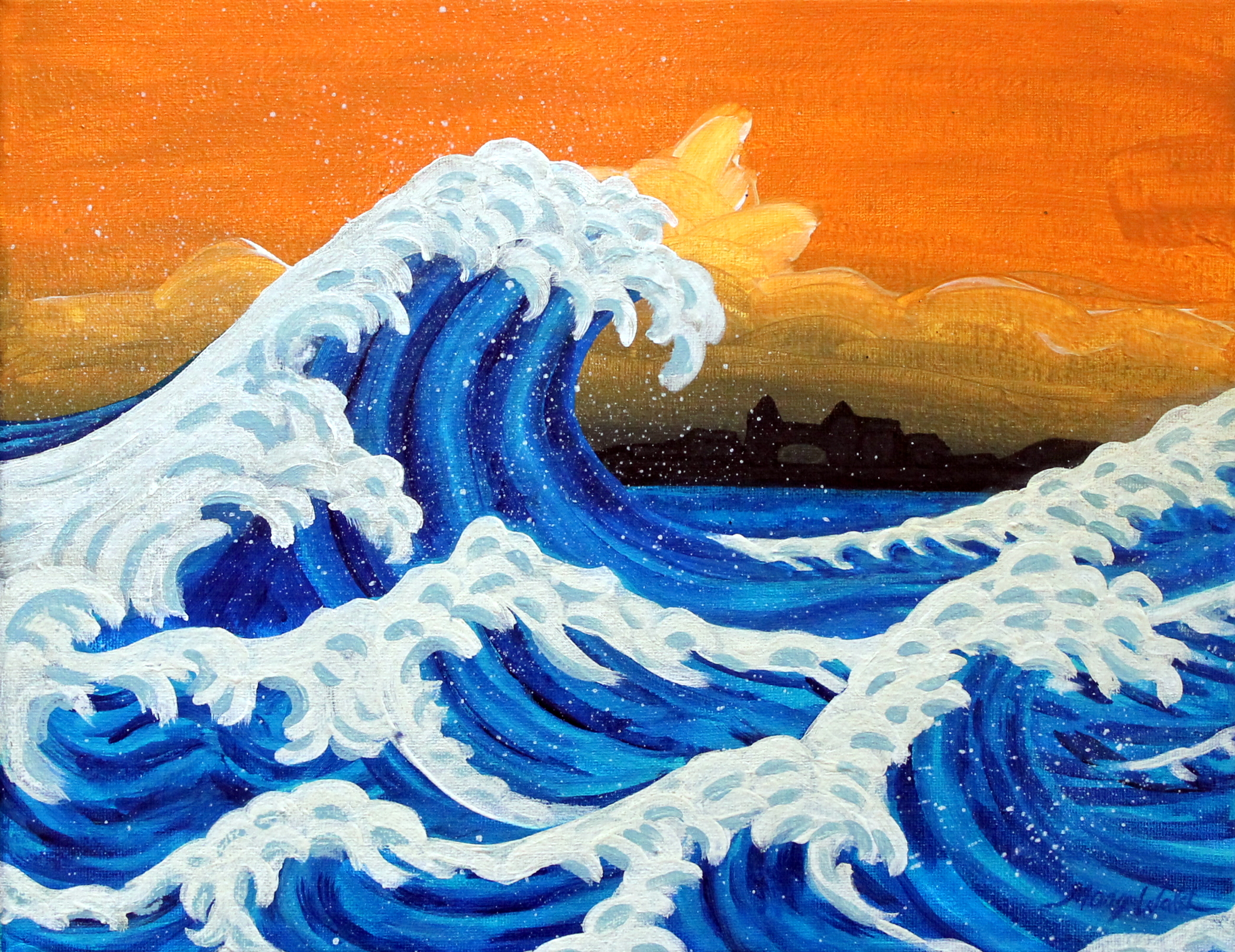 2088x1610 Painting Waves Be Creative Mary - Wave Painting