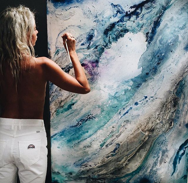 640x624 277 Best Acryl Images On Abstract Art, Painting - Wave Painting Artist