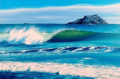 412x273 Scott Mcdougall Cotw Surf Artist - Wave Painting Artist