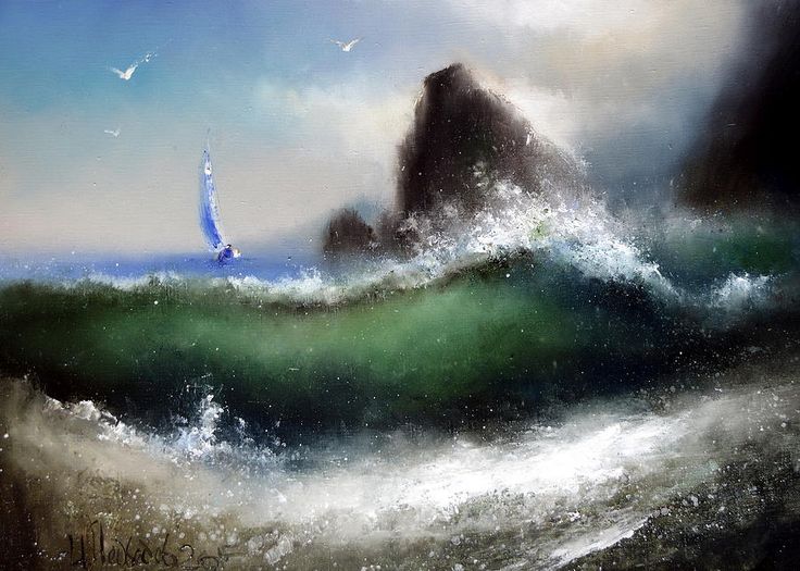 736x525 The 103 Best ! Igor Medvedev. Russian Artists New Wave. Art Prints - Wave Painting Artist