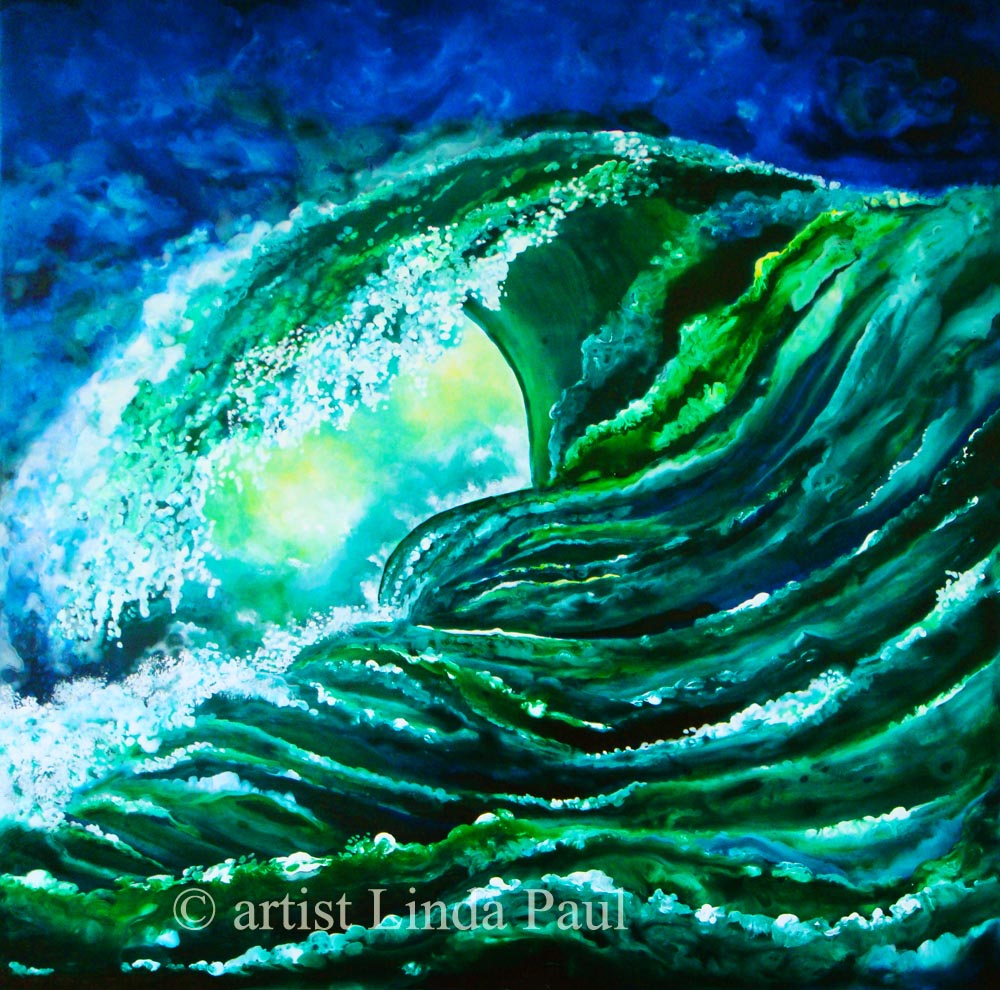 1000x990 Beach Art - Wave Painting Artist