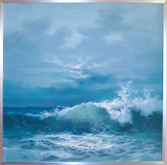 Waves Crashing Painting at PaintingValley.com | Explore collection of ...