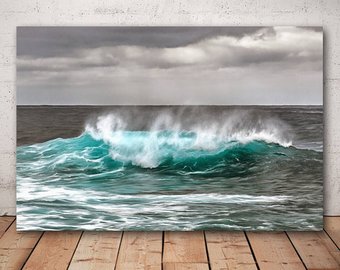 340x270 Ocean Waves Painting Etsy - Waves Crashing Painting