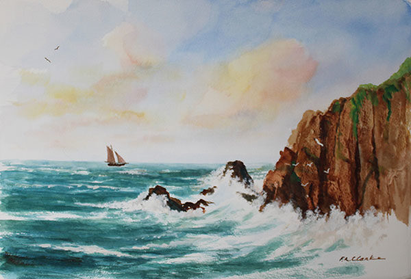 600x408 Wild Atlantic Way Waves Crashing - Waves Crashing Painting