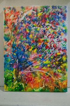 236x355 Shave Crayons In Whatever Colorpattern Onto A Canvas, Cover - Wax Crayon Painting