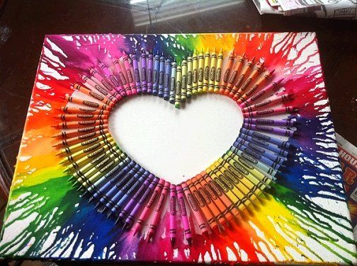 504x376 Cool Things You Can Make With School Supplies School, Color - Wax Crayon Painting
