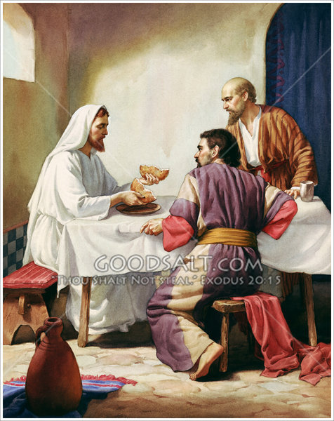 476x600 Emmaus Road Meal - Way To Emmaus Painting