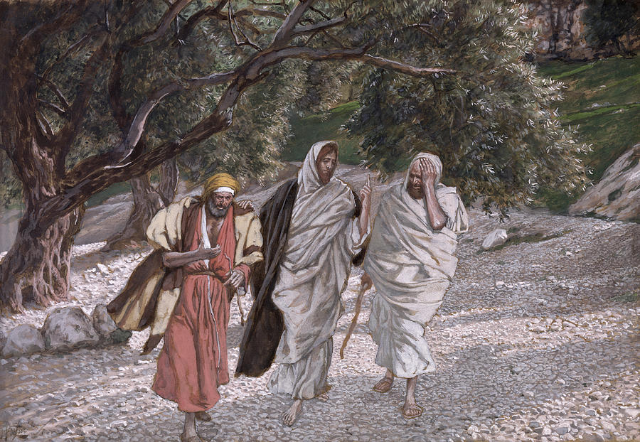 900x622 The Disciples On The Road To Emmaus Painting By Tissot - Way To Emmaus Painting
