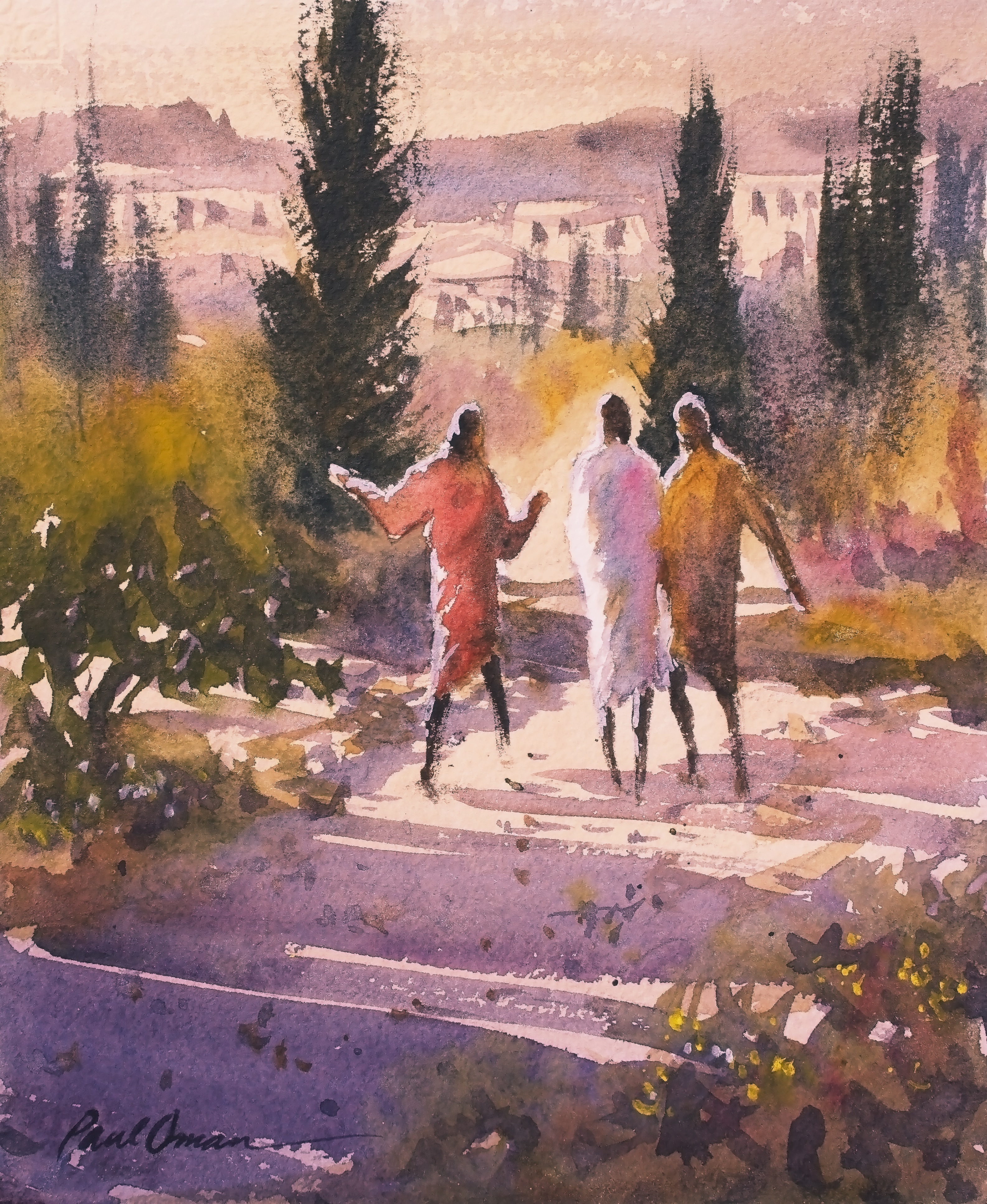 3171x3870 Turning Again To Christ On The Road To Emmaus The Record Online - Way To Emmaus Painting