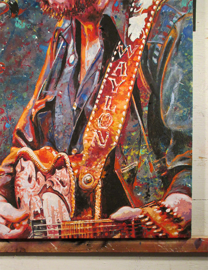 720x933 Tom Nollwaylon Jennings - Waylon Jennings Painting