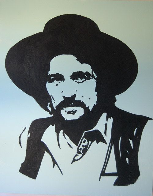 500x640 Waylon Jennings Painting - Waylon Jennings Painting