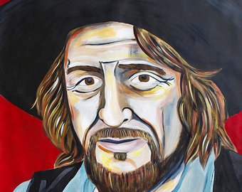 340x270 Waylon Jennings Art Etsy - Waylon Jennings Painting