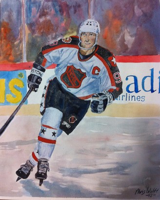 328x410 The Great One Chris Wulff - Wayne Gretzky Painting